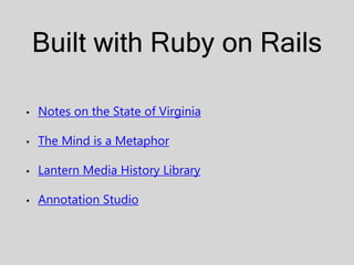 Humanities Programming in Ruby | PPTX