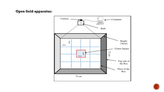 Open field apparatus:
 