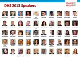DHS 2013 Speakers
 