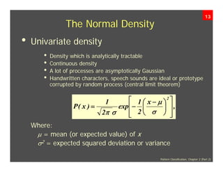 Minimum Error Rate Classification and Normal Density | PDF