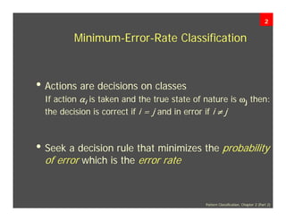 Classification Error Rate Minimum Error Rate Classification and Normal Density | PDF
