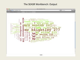 The SEASR Workbench: Output