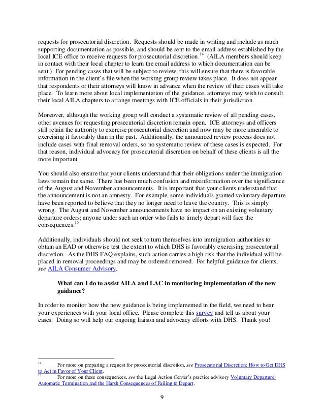 dhs review of low priority cases for prosecutorial discretion in immi principal discretion letter examples
