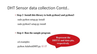 DHT Sensor data collection Contd..
 
