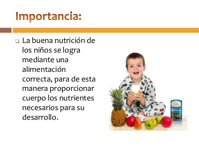 Importancia de la nutricion en los niños