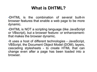 DHTML | PPT