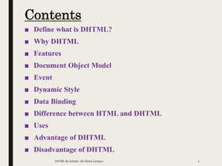Dhtml sohaib ch | PPT