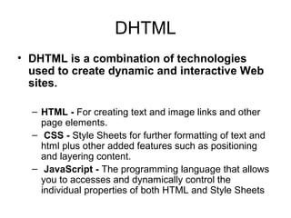 Dhtml chapter2 | PPT