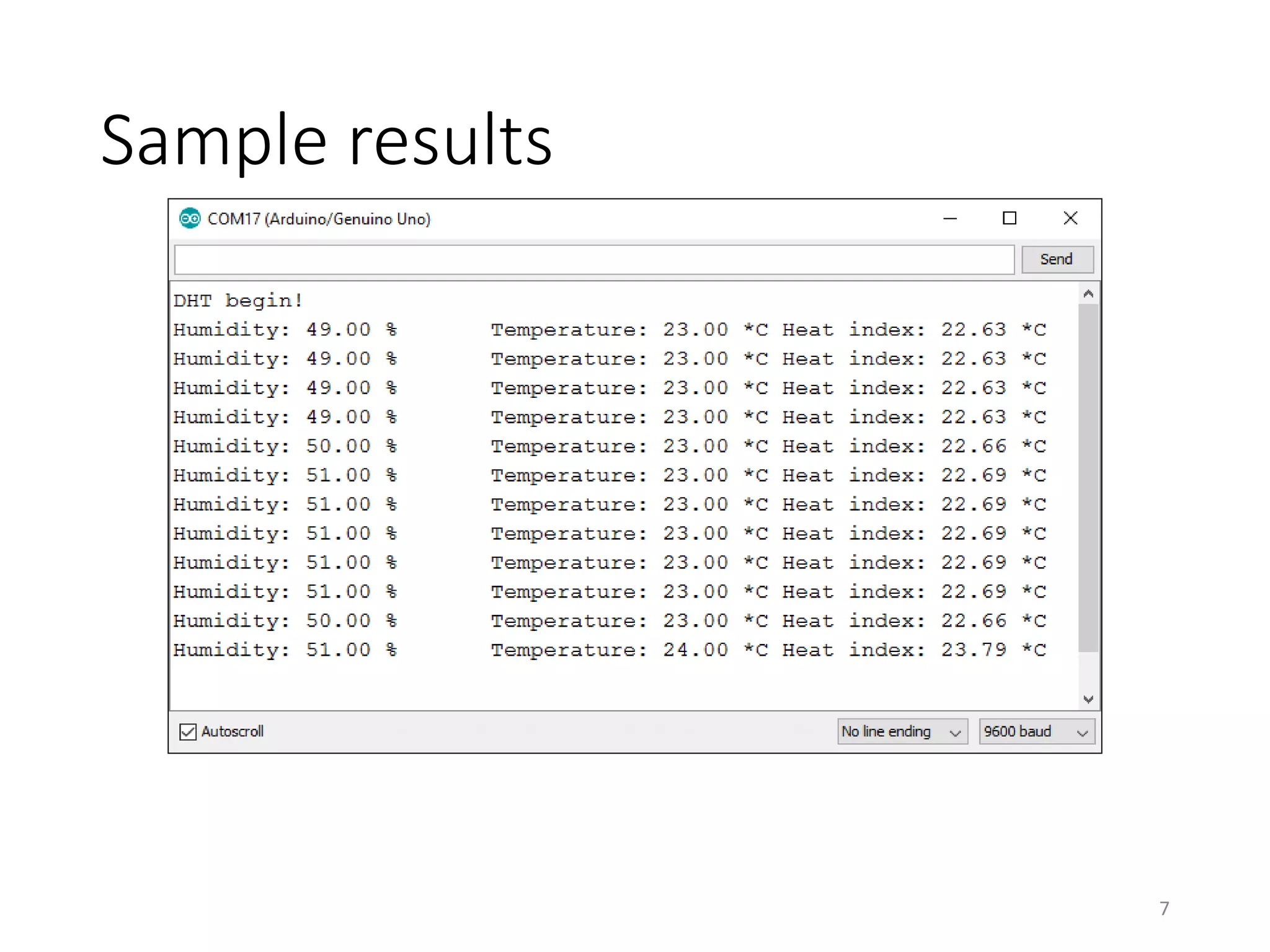 Sample results
7