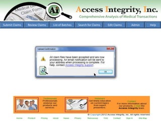 Submit Claims   Review Claims   List of Batches   Search for Claims   Edit Claims   Admin   Help
 