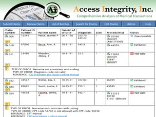 Submit Claims   Review Claims   List of Batches   Search for Claims   Edit Claims   Admin   Help
 