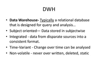 DATA WAREHOUSE -- ETL testing Plan | PPTX
