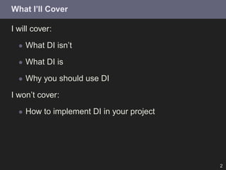 What is Dependency Injection | PDF | Programming Languages | Computing