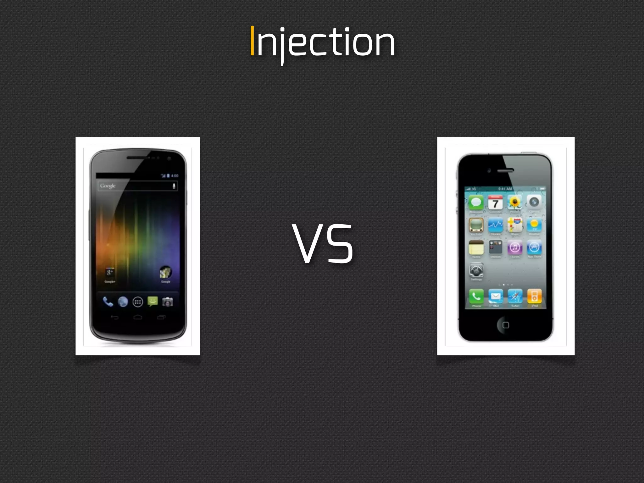 Dependency




So let’s use Injection
 