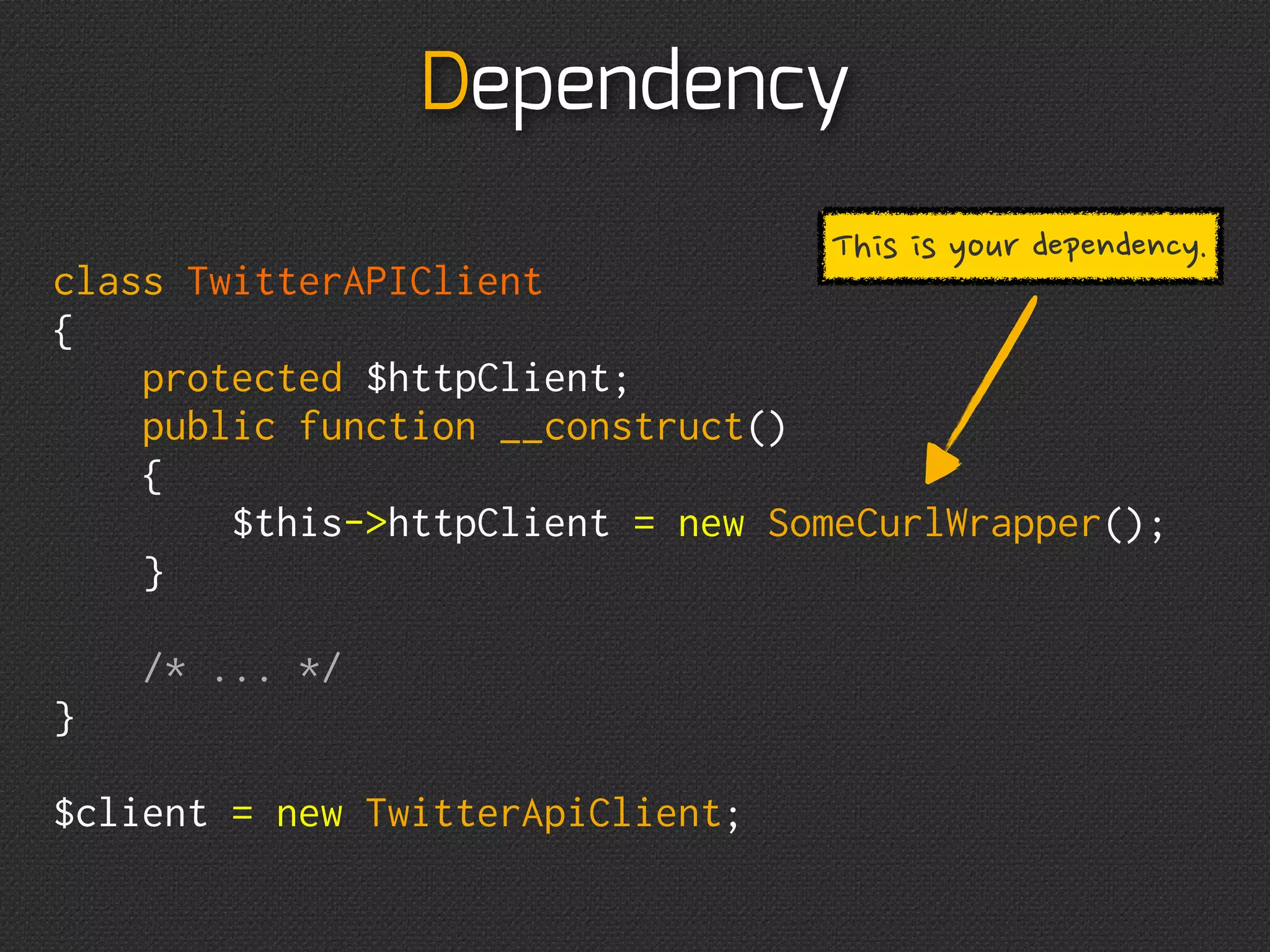 Dependency
                                  This	
 