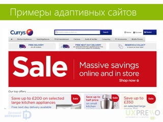 Примеры адаптивных сайтов  