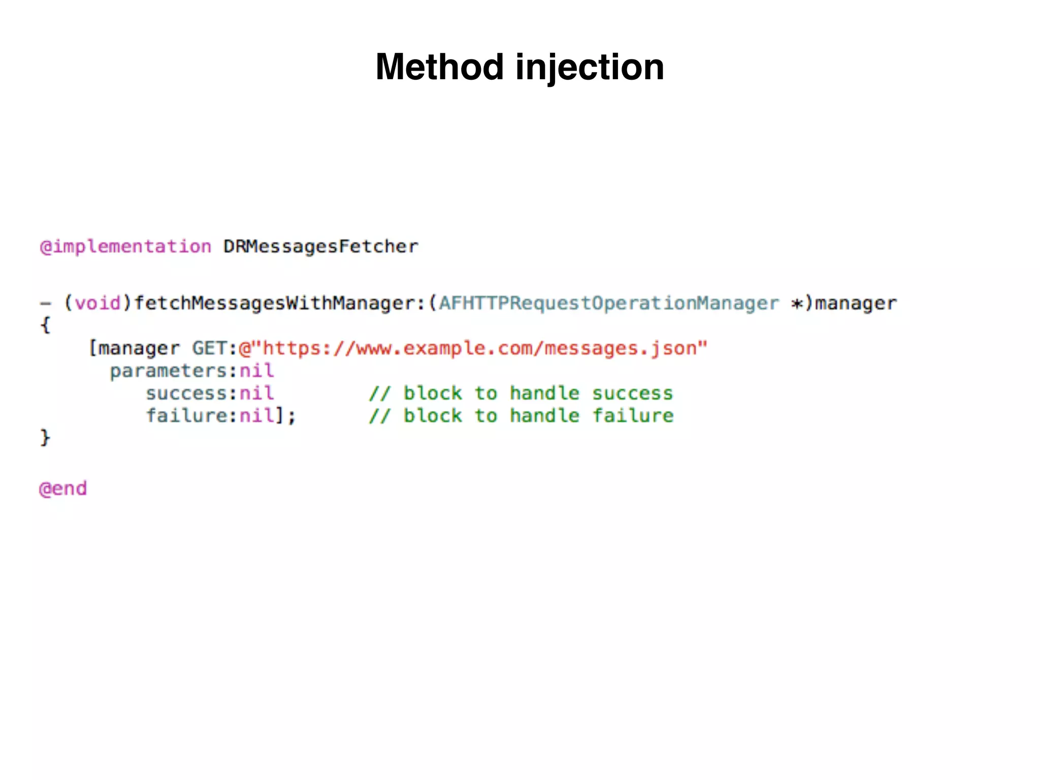 Method injection
 
