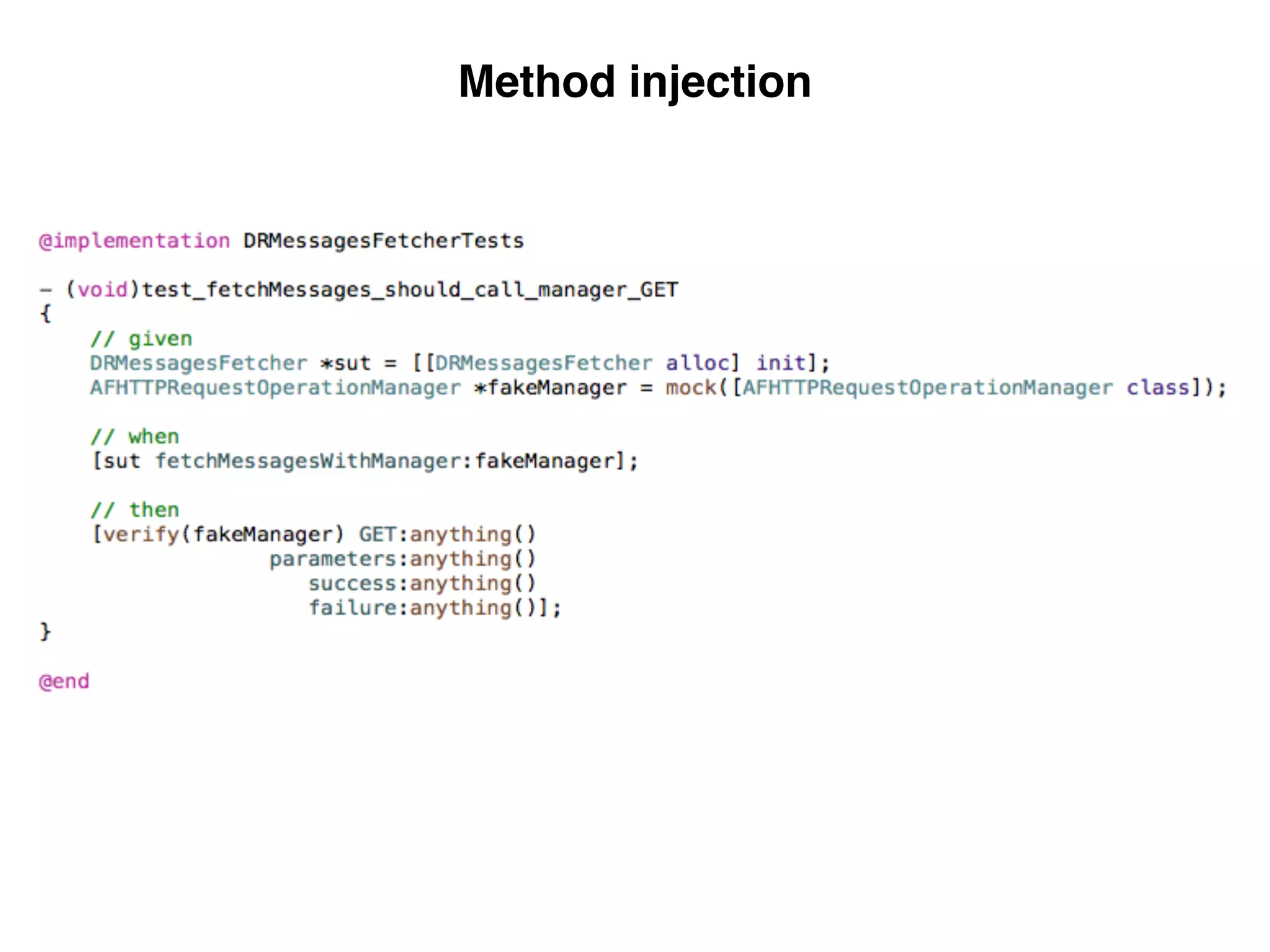 Method injection
 