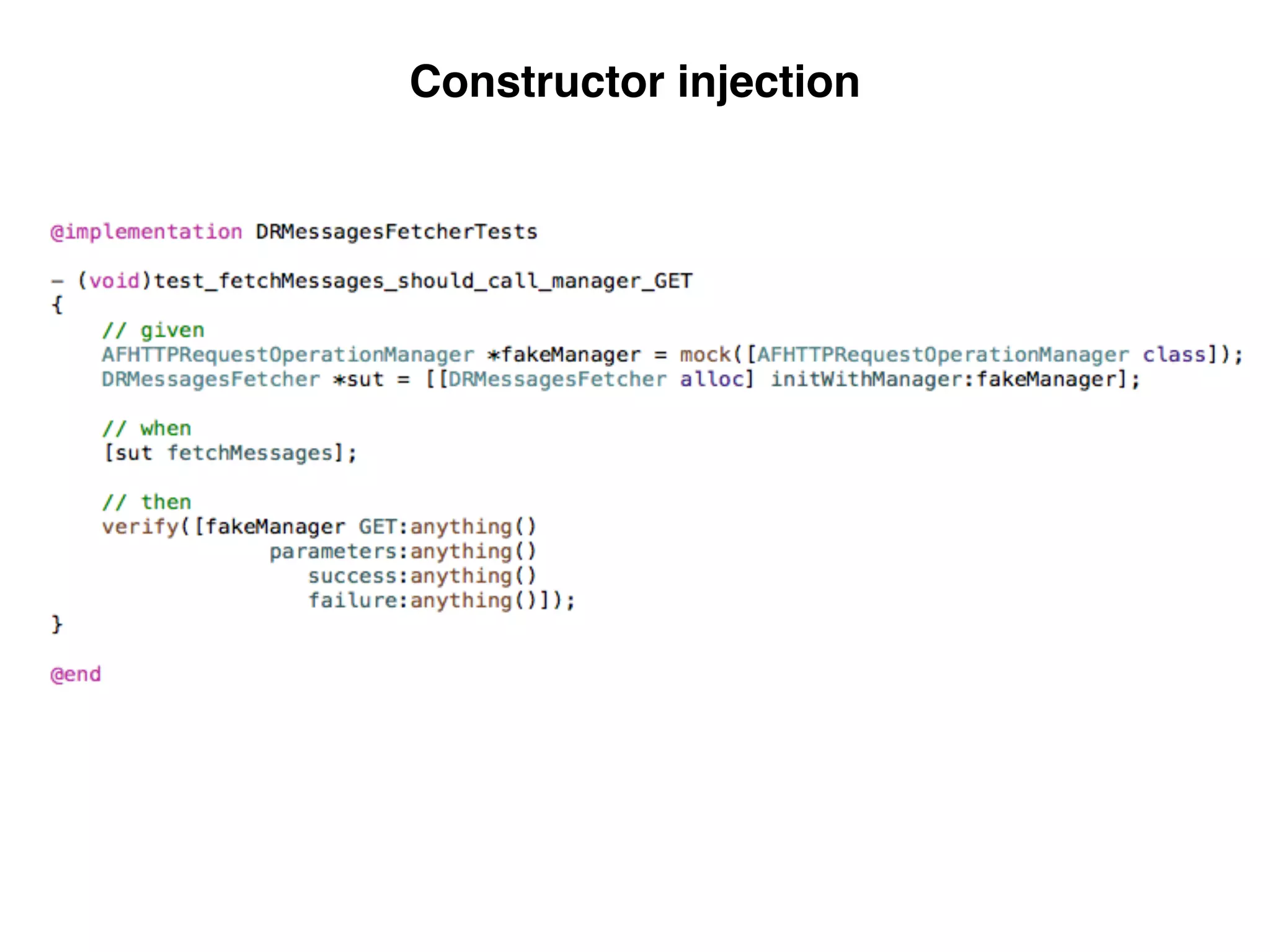 Constructor injection
 