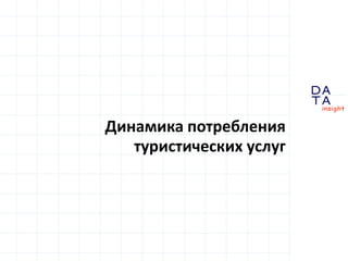 D
insight
AT
A
Динамика потребления
туристических услуг
 