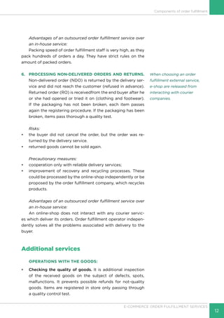 E-COMMERCE ORDER FULFILLMENT SERVICES | PDF