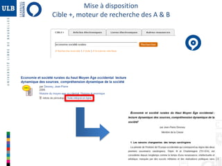 Mise à disposition 
Cible +, moteur de recherche des A & B 
14 
 