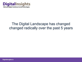 The Digital Landscape has changed changed radically over the past 5 years 