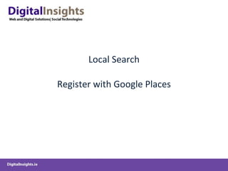 Local Search Register with Google Places 