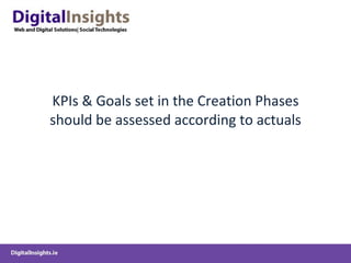 KPIs & Goals set in the Creation Phases should be assessed according to actuals 