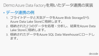 [DI12] あらゆるデータをビジネスに活用! Azure Data Lake を中心としたビックデータ処理基盤のアーキテクチャと実装