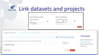 Link datasets and projects
 