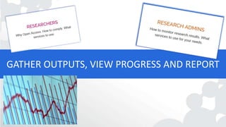GATHER OUTPUTS, VIEW PROGRESS AND REPORT
 