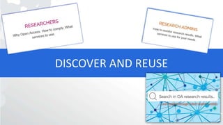 DISCOVER AND REUSE
 