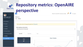 Repository metrics: OpenAIRE
perspective
 