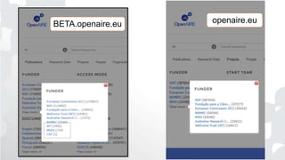 BETA.openaire.eu openaire.eu
 