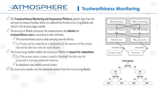 The Trustworthiness Monitoring and Assessment Platform gathers data from the
services by means of probes which are collect...