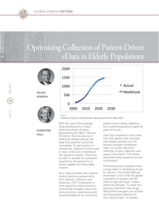 Optimizing Collection of Patient-Driven eData in Elderly Populations
