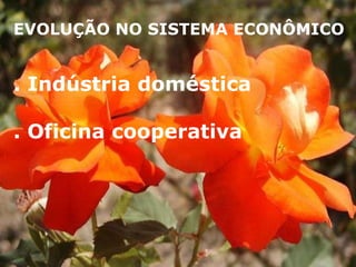 EVOLUÇÃO NO SISTEMA ECONÔMICO . Indústria doméstica . Oficina cooperativa 
