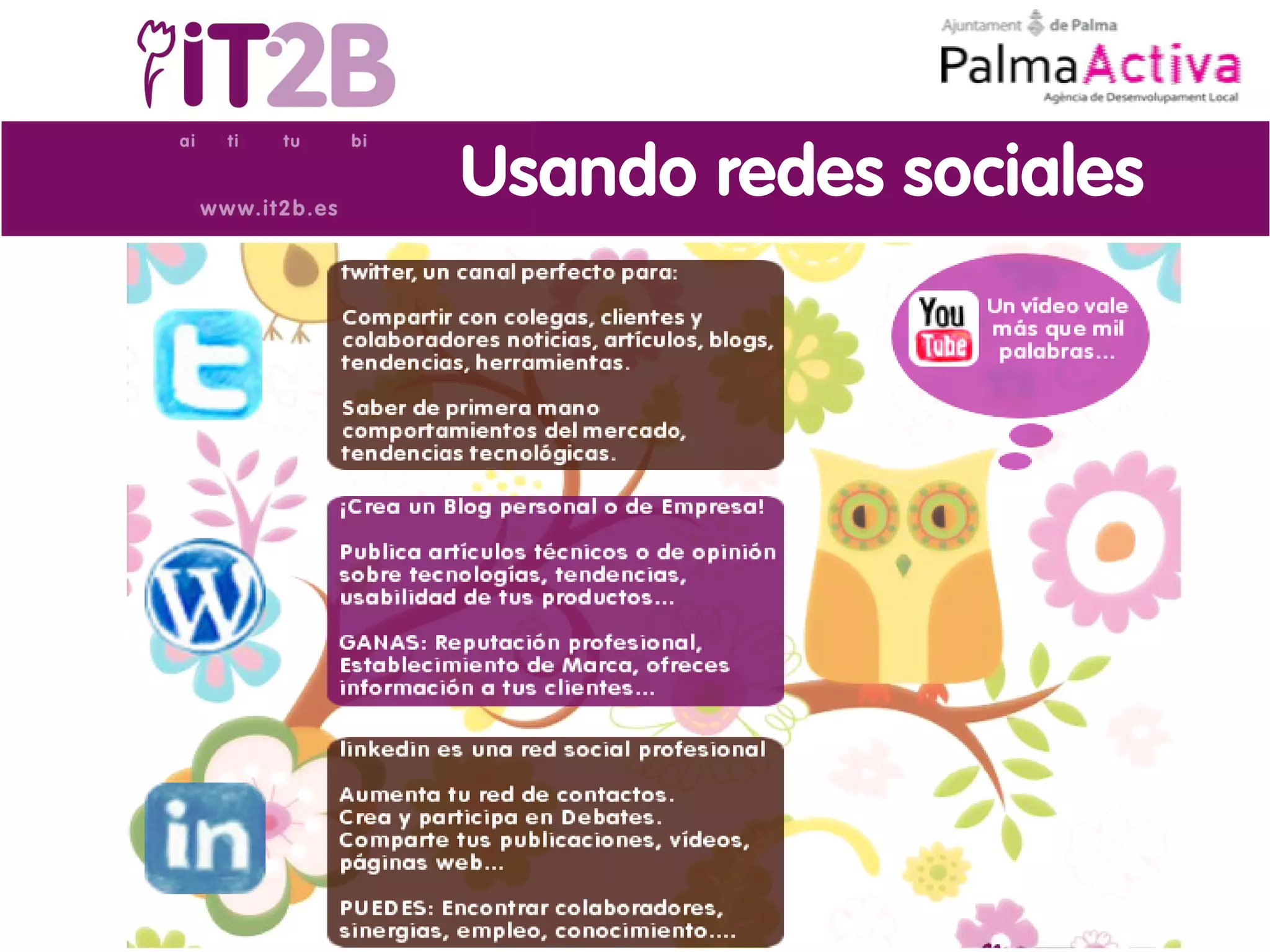 Usando redes sociales
 