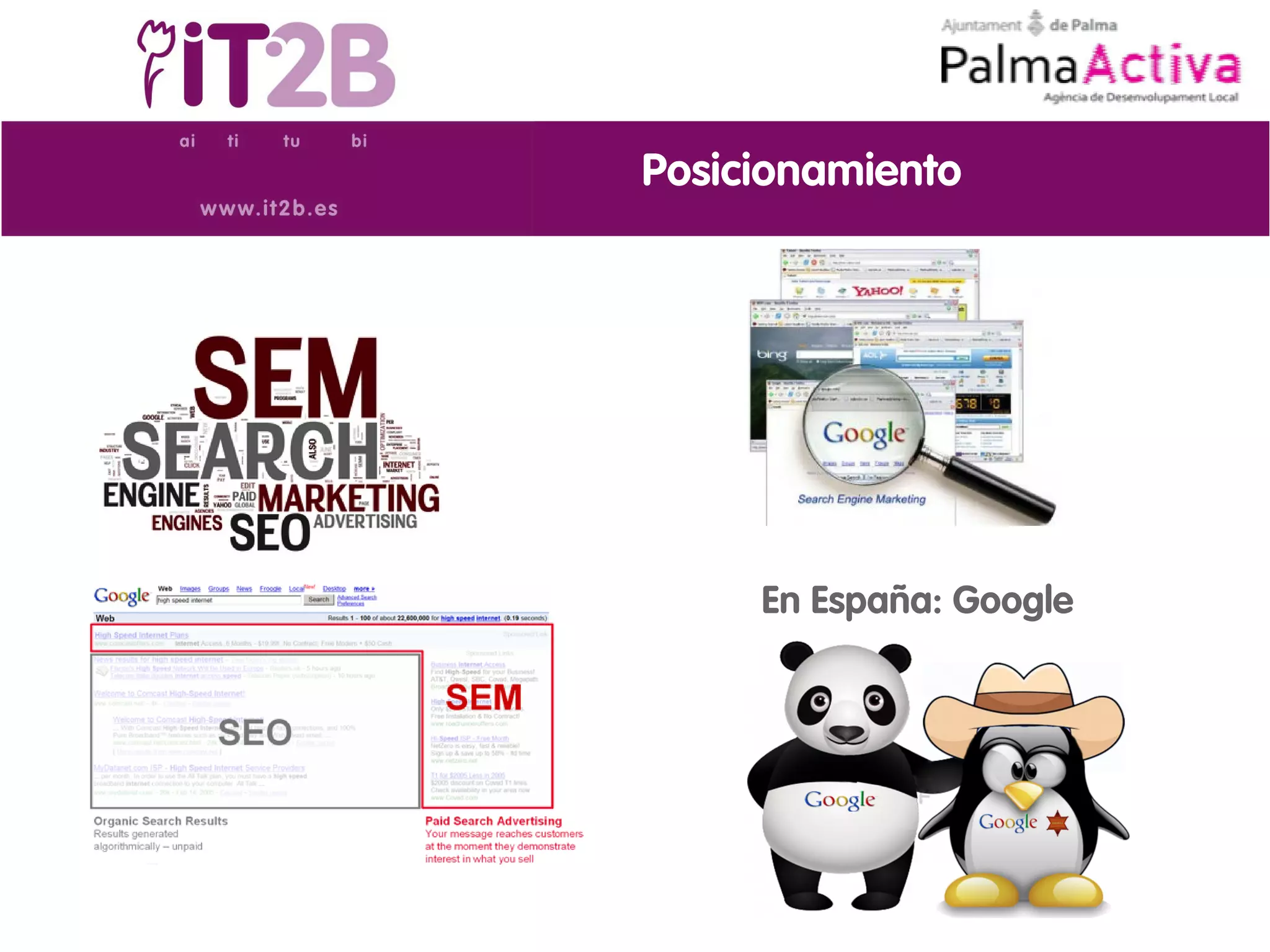 Posicionamiento




     En España: Google
 