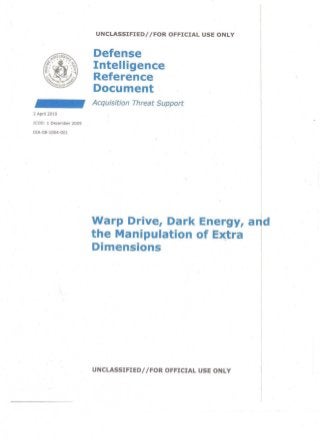 DIA - Warp Drive, Dark Energy, and the Manipulation of Extra Dimensions