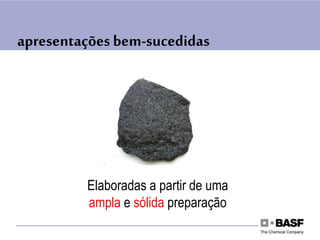 apresentaçõesbem-sucedidas
Elaboradas a partir de uma
ampla e sólida preparação
 