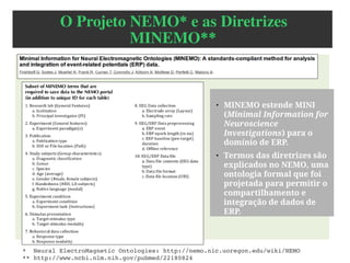 Sobre os Dados Brutos
● Coleta “laboriosa”
● Pequeno volume (escassez de sujeitos)
● Alto custo
– Tempo
– Infraestrutura
● Pouco valorizados (usualmente não resultam em publicação)
→→ Contradição: essenciais!Contradição: essenciais!
 