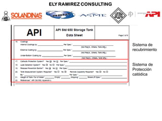 Sistema de
recubrimiento
Sistema de
Protección
catódica
 