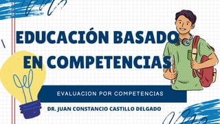 EVALUACION POR COMPETENCIAS
EDUCACIÓN BASADO
EN COMPETENCIAS
DR. JUAN CONSTANCIO CASTILLO DELGADO
 