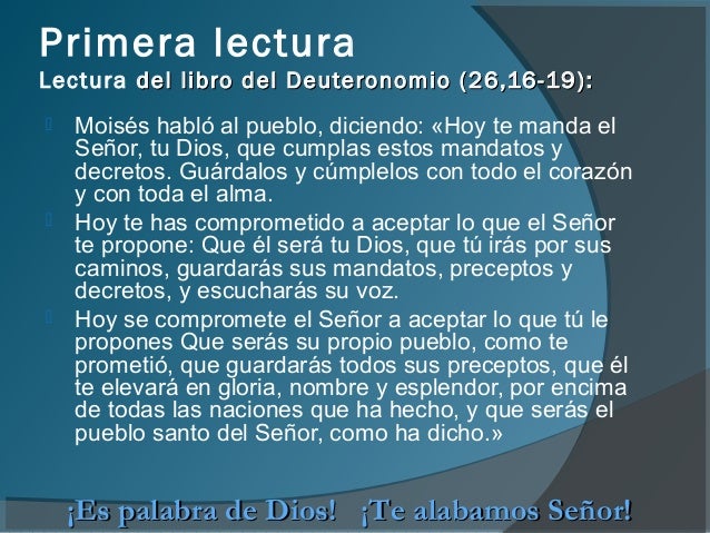 Resultado de imagen para Deuteronomio (26,16-19)