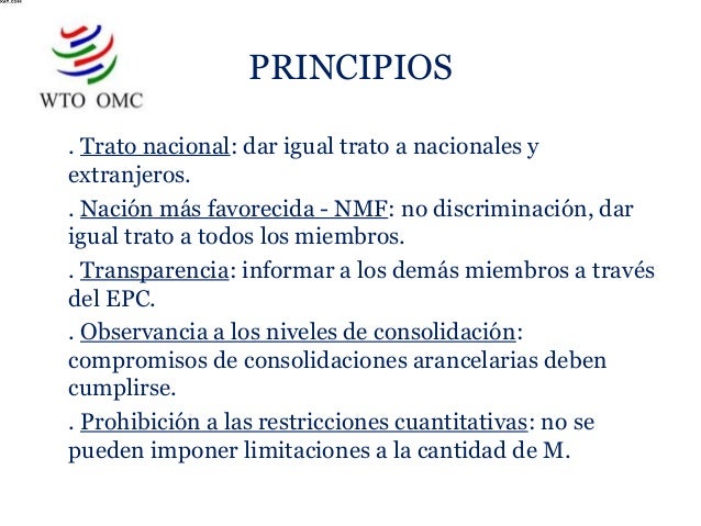Cuáles Son Los Principios De La Omc