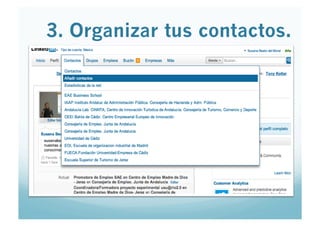 3. Organizar tus contactos.
 