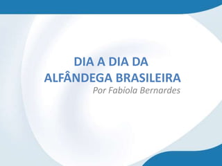 DIA A DIA DA
ALFÂNDEGA BRASILEIRA
       Por Fabíola Bernardes
 