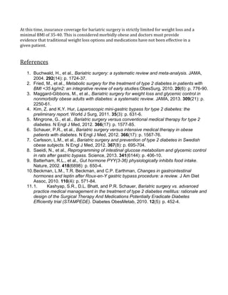Bariatric surgery for the treatment of Type II Diabetes | DOCX